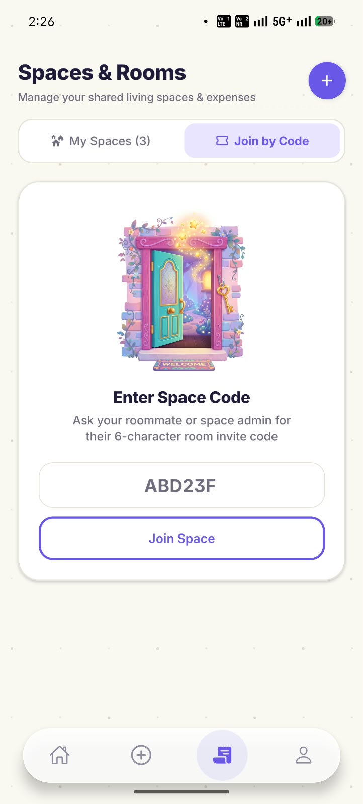 OweZone Join Room Screen